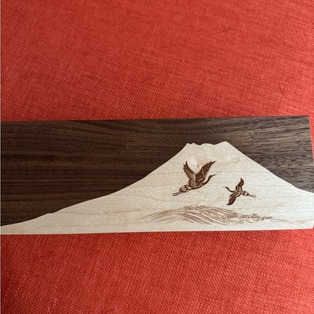 SOLD—Sonia G. Cranes Over Mt. Fuji Act 2 Brush Holder